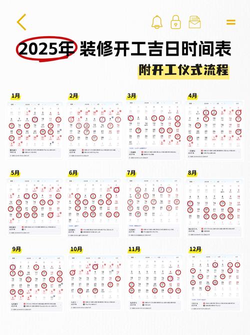 2025年六月份装修吉日 2025年装修吉日推荐